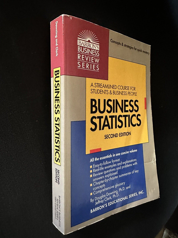 BUSINESS STATISTICS (BARRON'S BUSINESS REVIEW SERIES) By Douglas Downing VG gallery