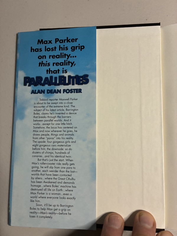 PARALLELITIES By Alan Dean Foster - Hardcover Vintage 1998 Del Rey DJ Excellent gallery