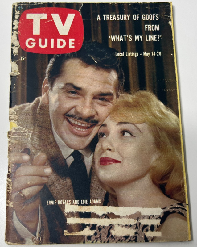 TV Guide May 1960 Ernie Kovacs Edie Adams Carl Reiner TV mothers Whats My Line