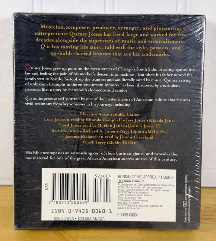 The Autobiography of Quincy Jones Audio Book 6 CD Set NEW SEALED OOP! gallery