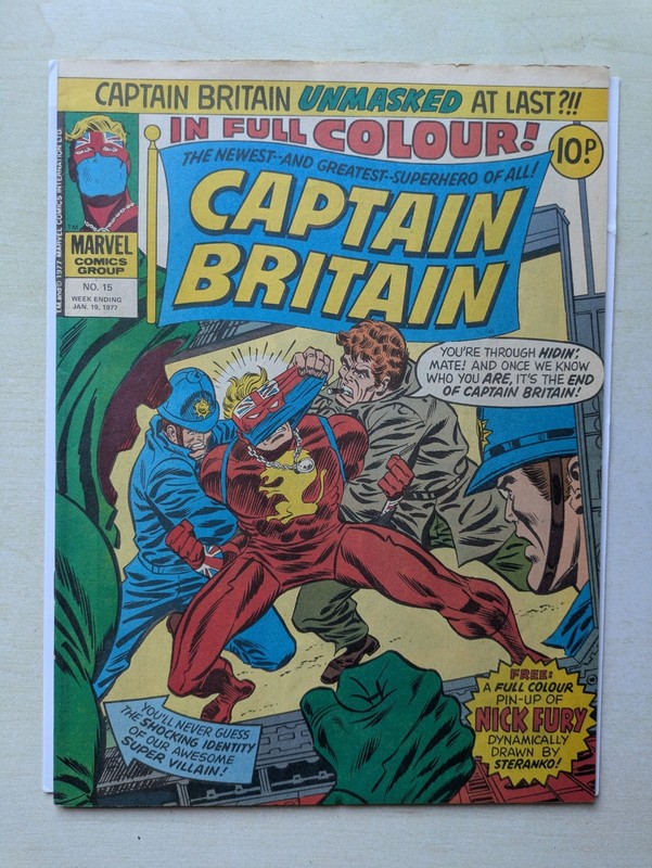 Captain Britain #15 FN (6.0) UK Comic Weekly Jim Steranko Story & Art 1977