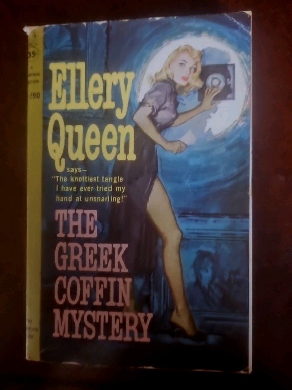 The Greek Coffin Mystery by Ellery Queen 1960 Pocket Books pb Signed Illustrated