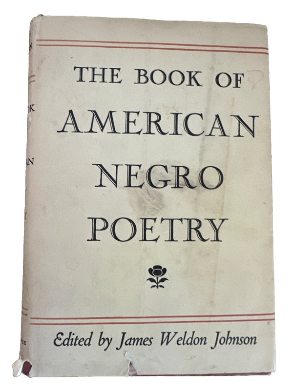 American Negro Poetry Book 1958 James Johnson Vintage Poetry HC/DJ