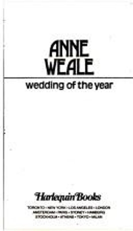Wedding of the Year Mass Market Paperbound Anne Weale