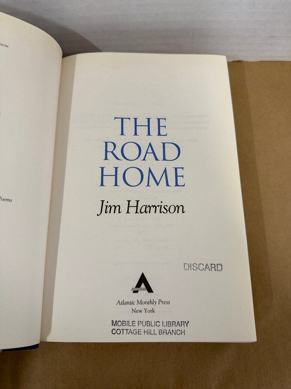 The Road Home Jim Harrison 1999 Atlantic Monthly Press Map Endpapers gallery