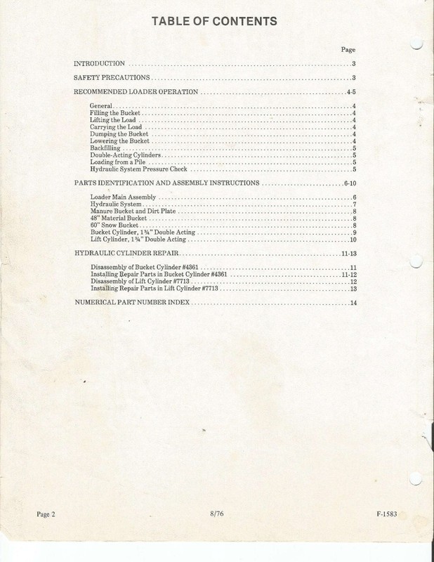 KUBOTA Model 1200 Loader For L-Series Tractors Owners Manual - WIRE-LOCK BOUND gallery