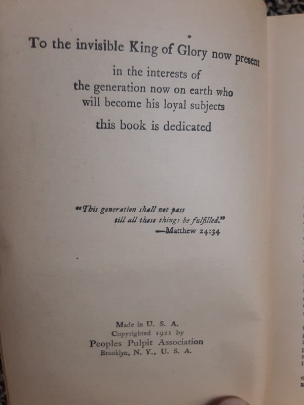 The Harp of God Antique 1921 HC By J F Rutherford Watch Tower Jehovah Witness gallery