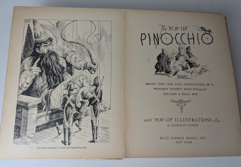 1933 edition The Pop Up Pinocchio .✧˖ Harold Lentz .✧˖ Blue Ribbon Books gallery
