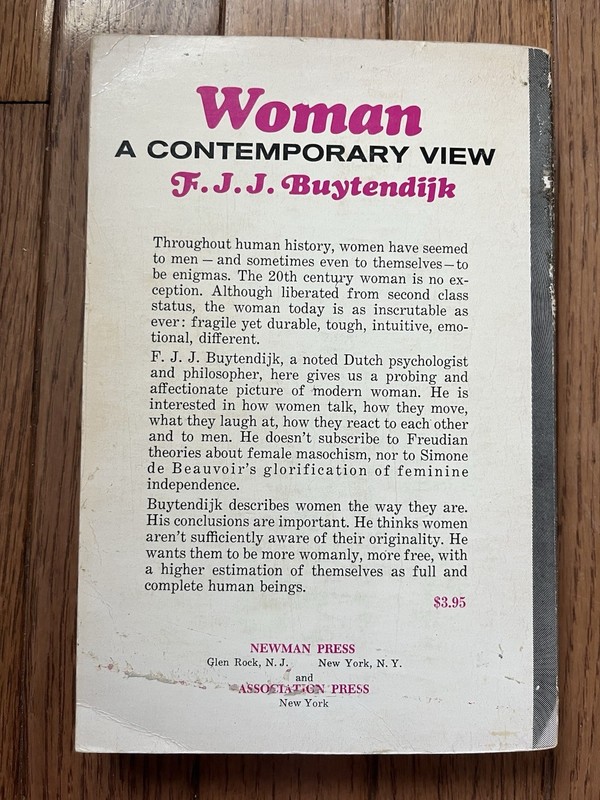 Woman: A Contemporary View by F.J.J. Buytendijk 1968 Gender Studies Rare Obscure gallery