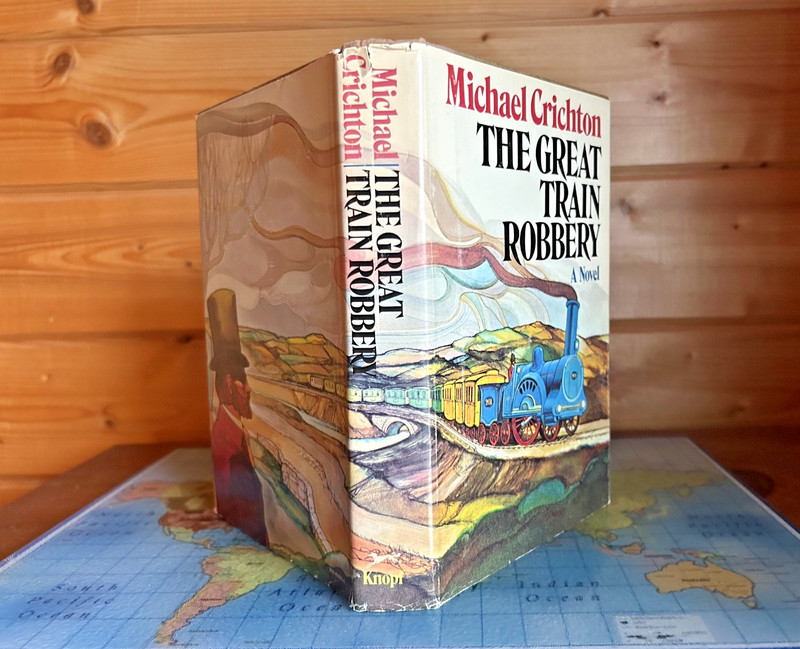 Great Train Robbery by Michael Crichton 1975 Book Club Edition Hardcover w/ DJ gallery