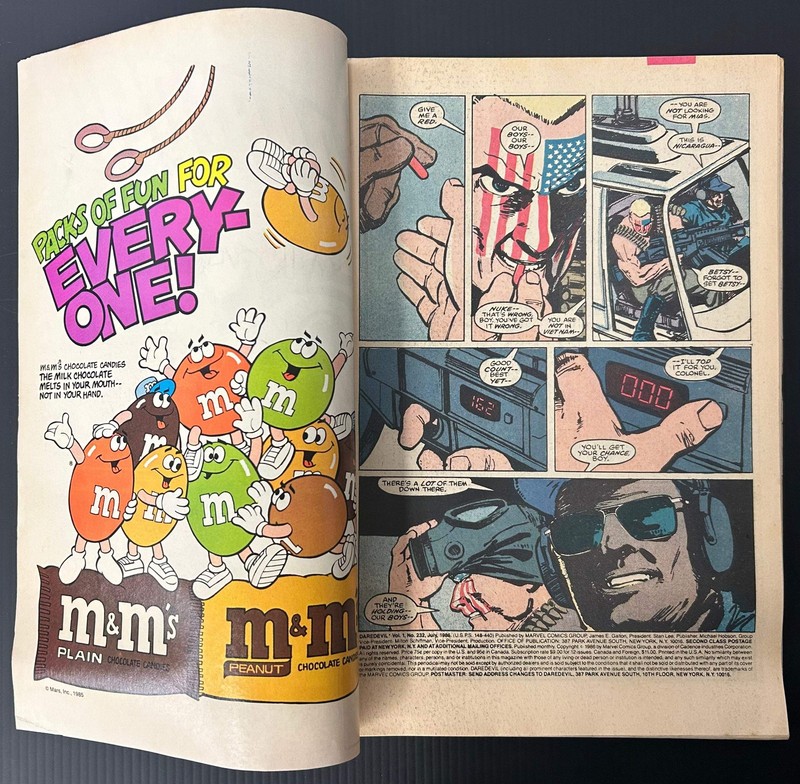 🔑 DAREDEVIL #232 [MARVEL COMICS] DIRECT *1ST APP. NUKE* 1986 gallery
