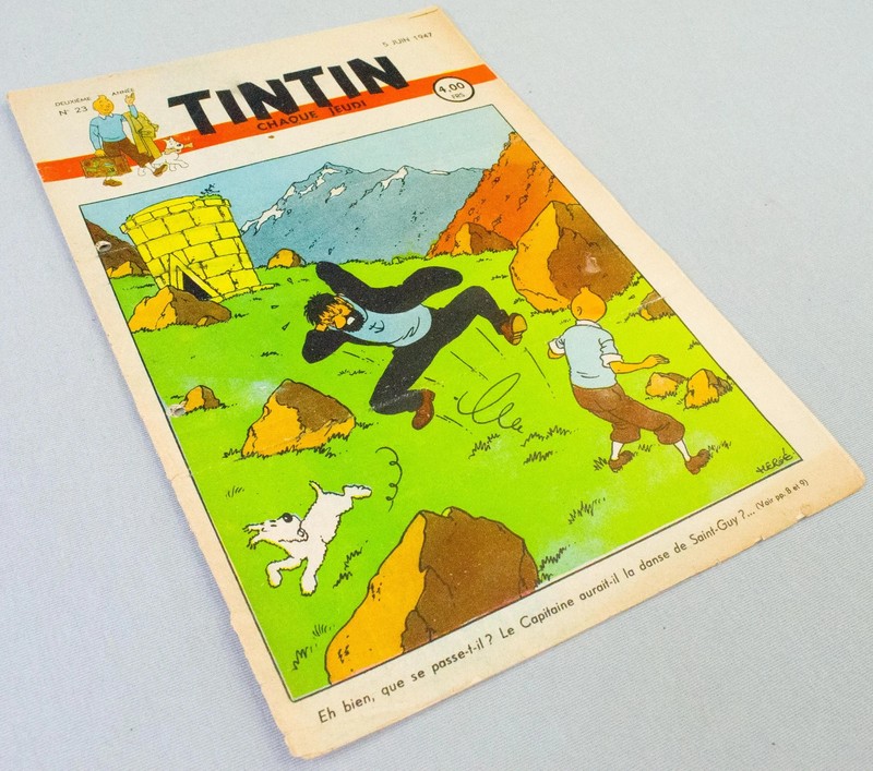 Journal Tintin Issue 23 1947 Herge Cover Edition Originale Vintage Comic EO