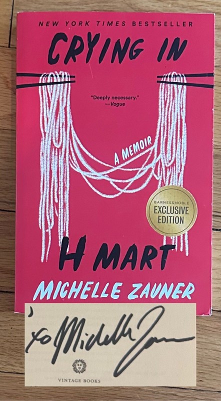 SIGNED MICHELLE ZAUNER Crying in H Mart by 1st/1st 2023 B&N Exclusive PB