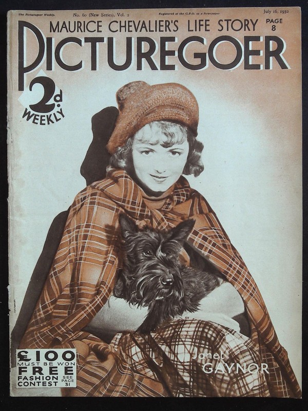 Picturegoer Magazine July 16, 1932 Janet Gaynor, ultra rare!