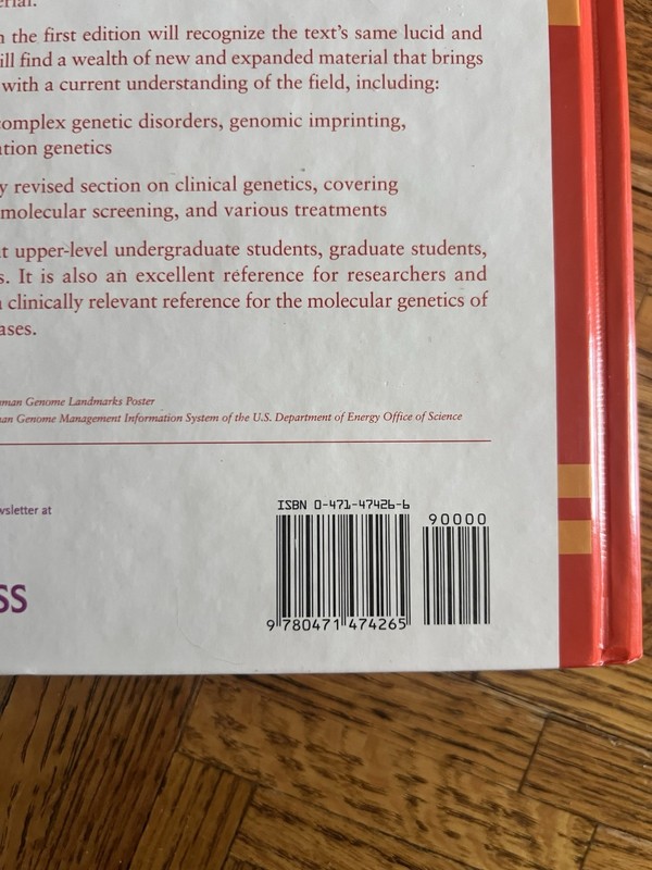 An Introduction to Human Molecular Genetics 2nd Ed Jack J Pasternak Hardcover gallery