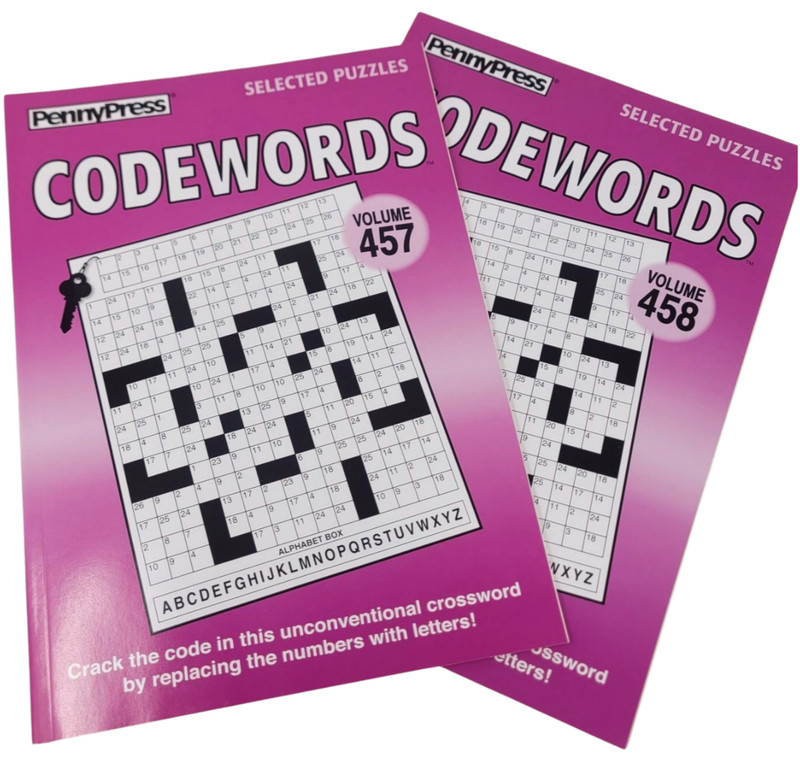 Lot of (2) Penny Press Selected Puzzles Codewords Volumes *457 & 458*