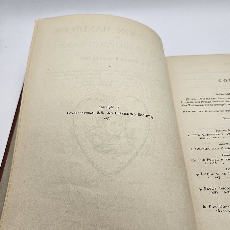International Sunday School Lessons For 1884 Handbook By Mrs. Wilbur Crafts gallery
