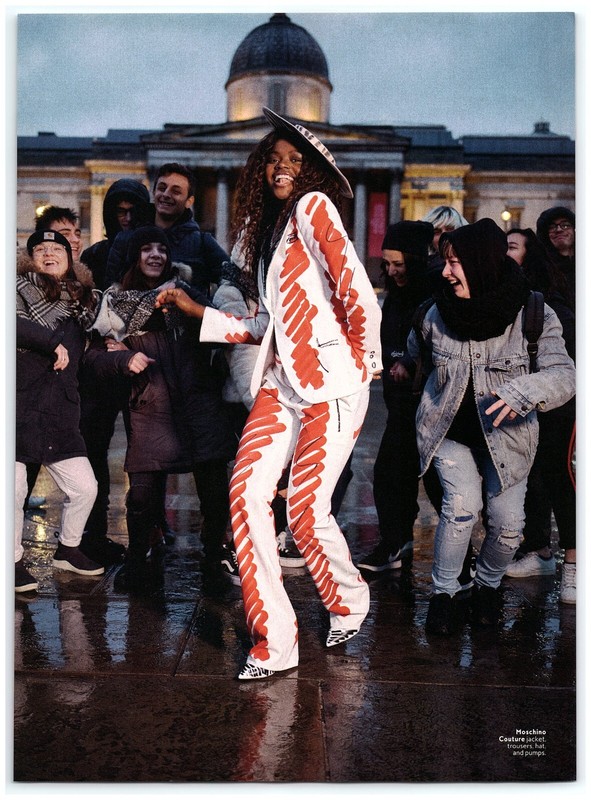 Sherrie Silver Moschino Couture Jacket Hat Pumps Trousers magazine CLIPPIN photo