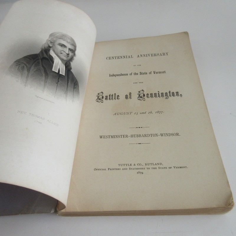 antique book Battle of Bennington Aug 15/16/1877 Centennial Civil War gallery