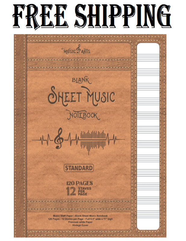 Blank Sheet Music Notebook | Music Manuscript Paper Notebook | 120 Pages | 12 St gallery