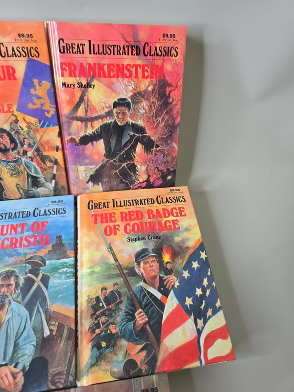 Box Set 8 Books Great Illustrated Classics Hardcover The Time Machine Frankenste gallery