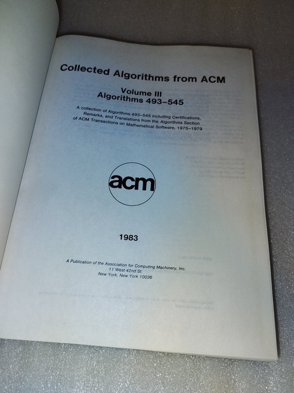 Collected Algorithms from ACM Volumes I-IV 1980-1983 Computer Science gallery