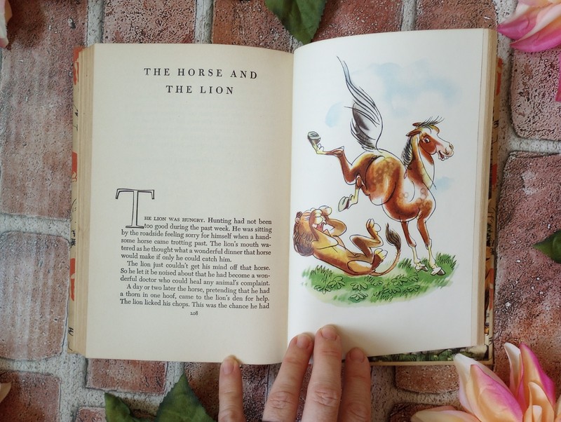 Aesops Fables Illustrated by Fritz Kredel Junior Library Vintage 1947 Hardcover gallery