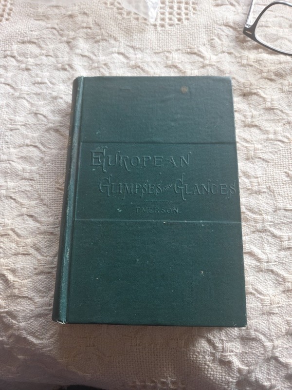 European Glimpses and Glances by J.M. Emerson 1889 Hardcover