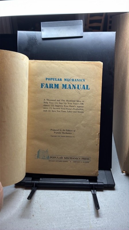 Vintage 1947 POPULAR MECHANICS FARM MANUAL Hardback Book 284 Pages Illustrated gallery