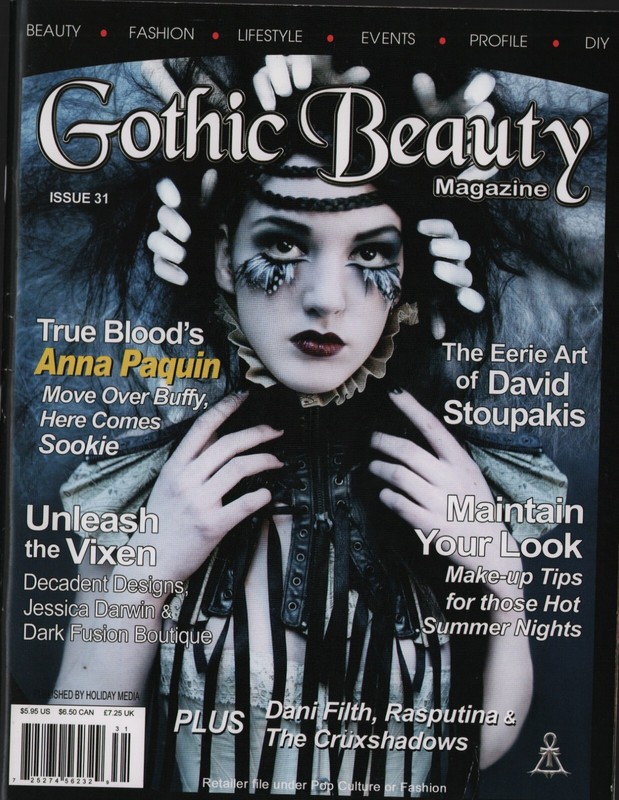Gothic Beauty #31 Dani Filth Poster Rasputina Anna Paquin Cruxshadows Mint