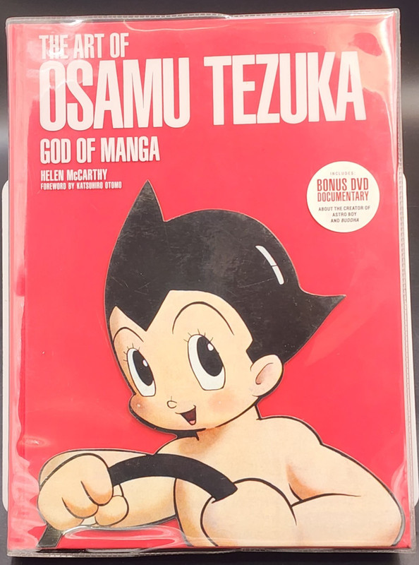 The Art of Osamu Tezuka God of Manga HARDCOVER BOOK Plastic Cover w/ DVD