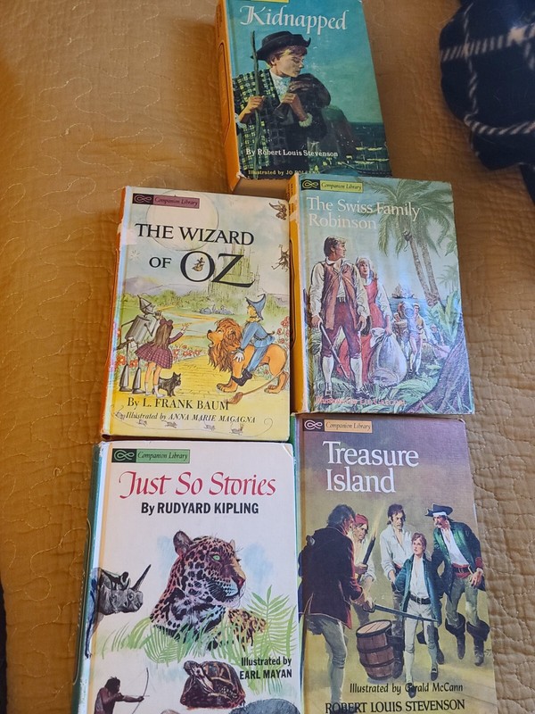 Companion Library 2 in 1 Classic Stories Books Hardcover Lot Of 5 Vintage gallery