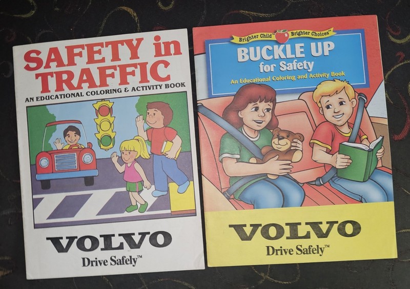 (2) Two Volvo Activity Coloring Books. From ’92 & ’94. 16 Pages Each.