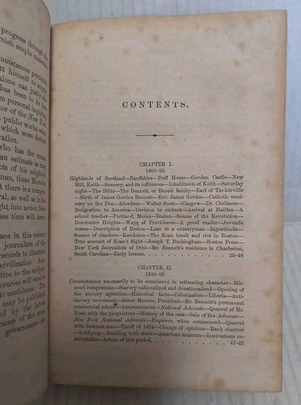 Memoirs of James Gordon Bennett and His Times by A Journalist 1855 antique gallery