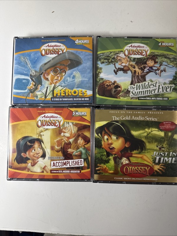 4 CD Sets (12 CDs)Adventures In Odyssey Focus On Family Audio Drama, 48 Episodes