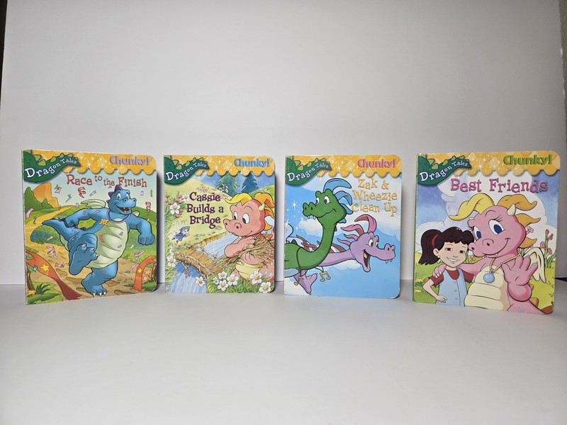 Vtg Dragon Tales Lot of 4 Chunky Board Books Rare HTF 2006 Sesame Workshop READ