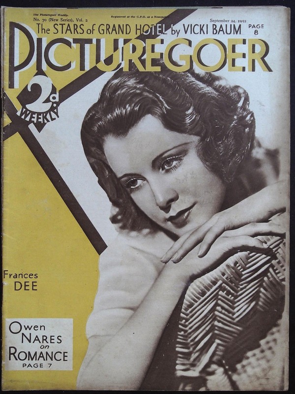 Picturegoer Magazine September 24, 1932 Frances Dee, ultra rare!