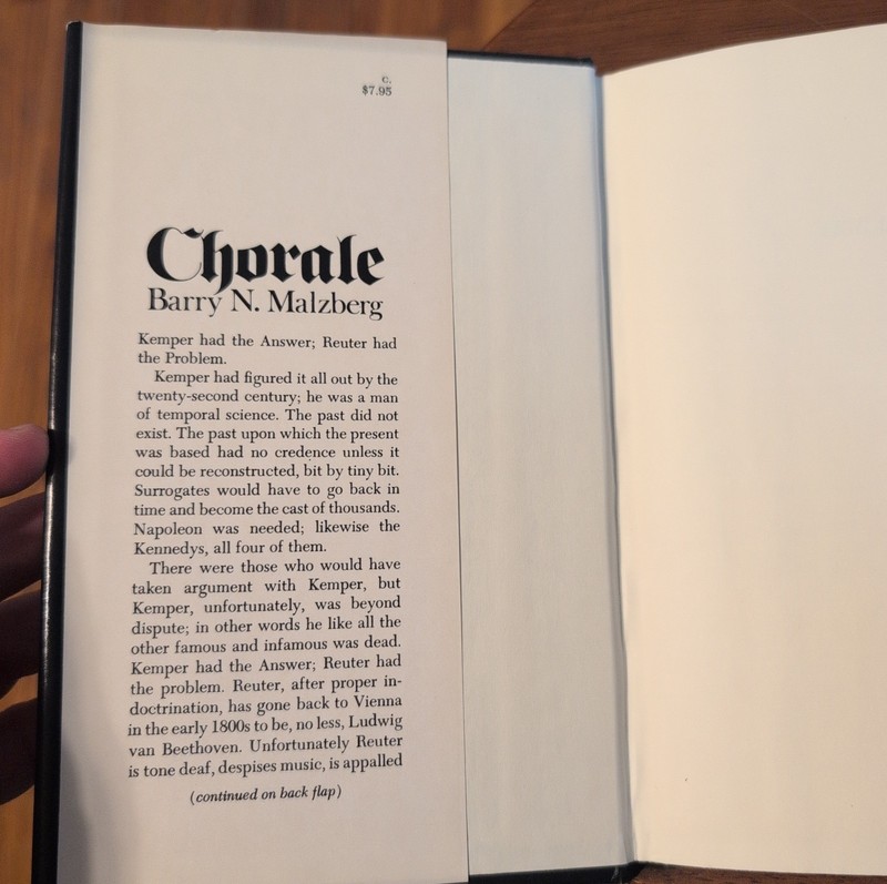 Chorale by Barry N. Malzberg VTG Sci-Fi 1st Edition 1979 HCDJ gallery