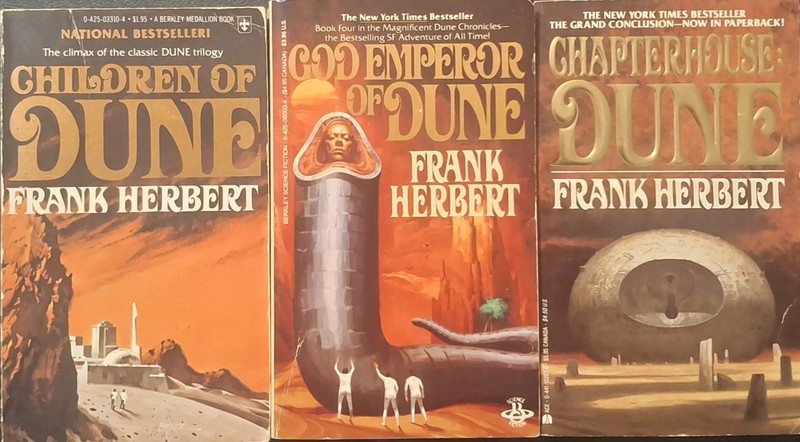 Frank Herbert Dune Lot of 3 Vintage Berkley Children, God Emperor, Chapterhouse