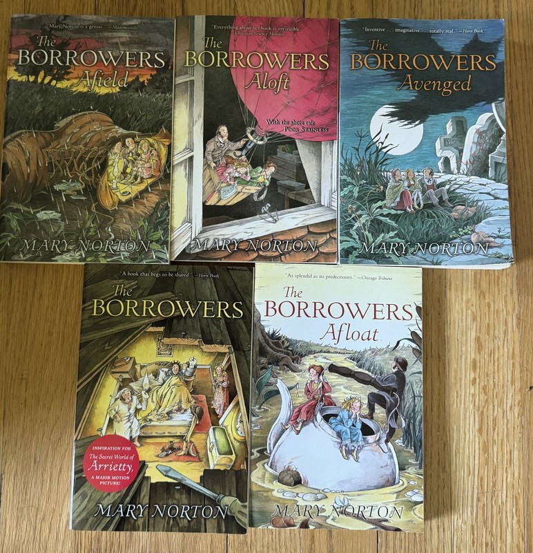 Complete Series Set BORROWERS 1-5 Mary Norton Lot