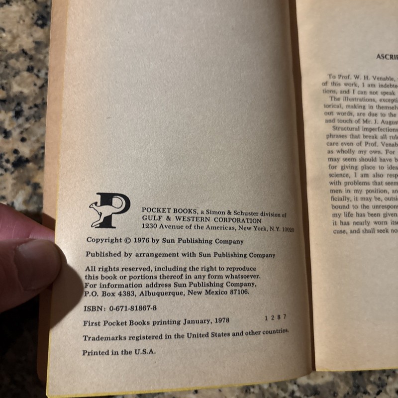 Etidorhpa, or the End of Earth John Uri Lloyd VTG 1978 1st Pocket Print PB OOP gallery