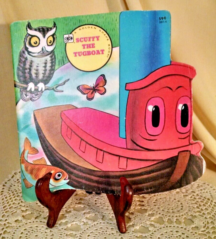 Scuffy The Tugboat Golden Shape Book 5911-4 7th Print 1979 Illstd Tibor Gergely