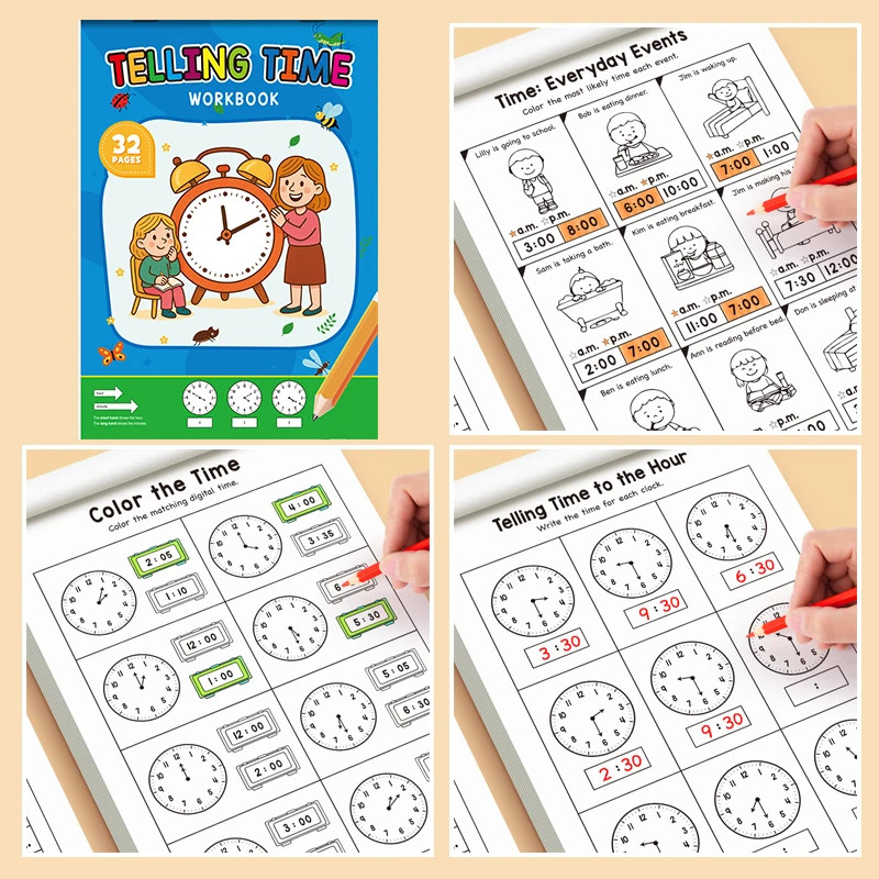 Children's Time Concept Practice Workbook, Suitable for Home School and. gallery