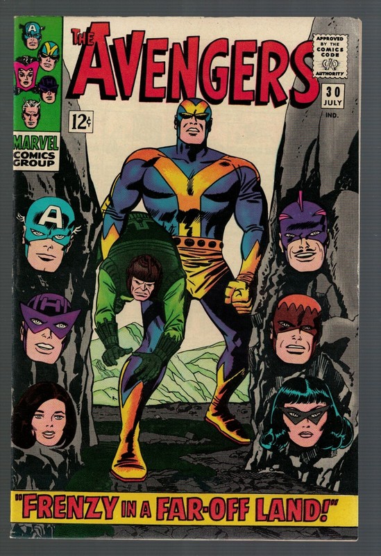 Marvel Comics Avengers 30 Frenzy in a far off land VFN+ 8.5 1966 captain america