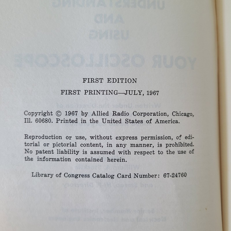 Book Understanding & Using Your Oscilliscope Allied Radio Manual PB 1967 1st ed gallery