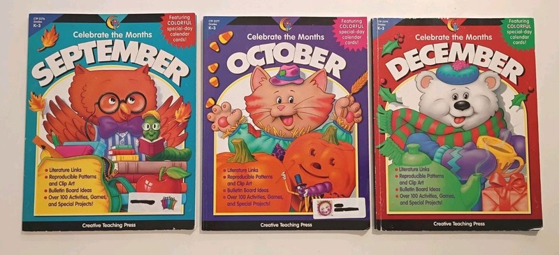 Teacher Resource Celebrate The Months September October December Book Lot 3 CTP