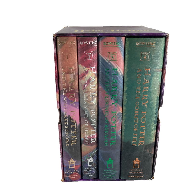 Harry Potter 1-4 Box Set 1st Edition 4 HCDJs in Unread Like New Condition