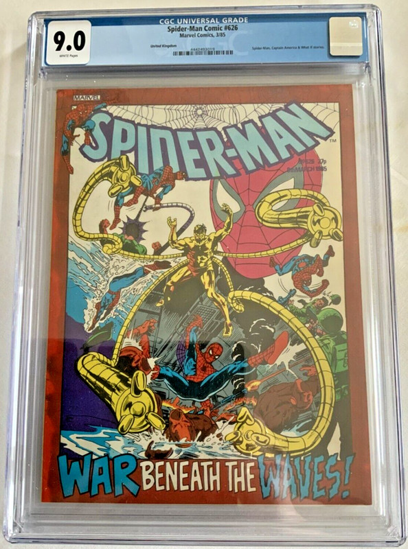 SPIDERMAN WEEKLY # 626 HIGHEST IN WORLD CGC 9.0 WHITE PAGES 1985