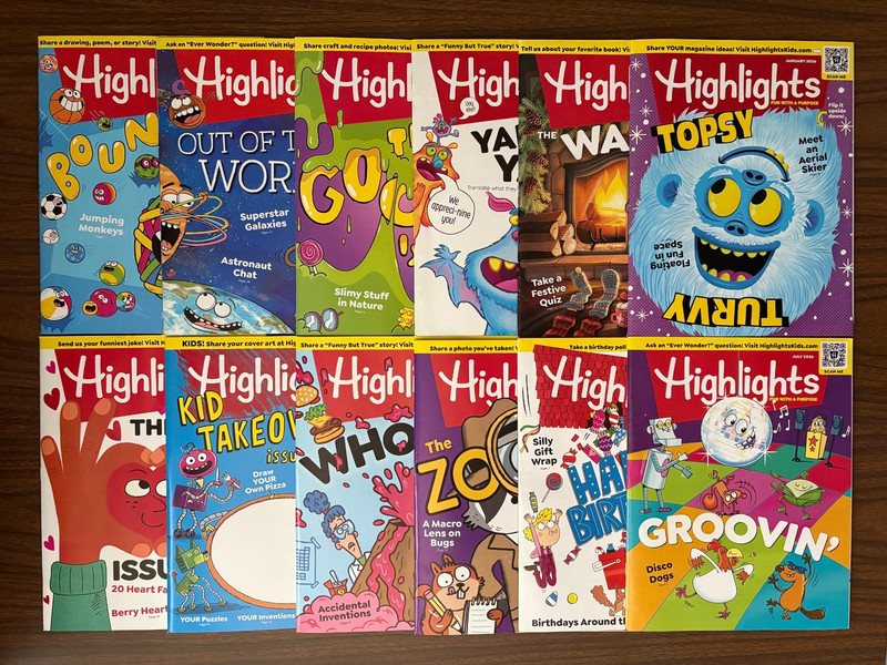 Highlights Magazine Aug2025 – July 2026 Lot of 12