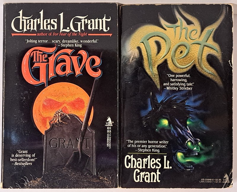 The Grave & The Pet | Charles L. Grant ~ Tor PB Lot 1987-88 Horror